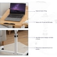 thumbnail image 4 of Mesa para Laptop Bluelander con Altura Ajustable y Ruedas con Bloqueo, Café, 4 of 5