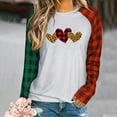 thumbnail image 1 of Nouveaux Hauts pour Femmes 2023 Mode Grande Taille Col Rond Manches Longues T-Shirt Automne Imprimé Blouse Ample Hauts Manches Longues pour Femmes, 1 of 5