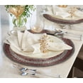 thumbnail image 3 of Beaded Placemats Set of 4 for Dining Table, Table Placemats, 14 Inches Round - Red Silver, 3 of 8