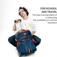 thumbnail image 6 of J World Unisex Lunar 19.5" Multi Compartment Laptop Rolling Backpack For School And Travel, Navy, 6 of 6