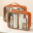 thumbnail image 5 of Clear Toiletry Bag,Water-Repellent Pvc Makeup Bag with Zippers,Clear Toiletry Bag for Women Transparent & Black, 5 of 5