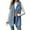 03#Blue, variant on Women Sleeveless Sherpa Jacket Long Button Down Hooded Jackets Soft Comfy Fuzzy Sweater Vests Outerwear White S
