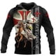 thumbnail image 2 of Sudadera con capucha de los Caballeros Templarios para hombre, con estampado 3D, de gran tamaño, estilo Harajuku, chaqueta holgada, jersey informal, ropa de calle con capucha, 2 of 5