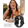 thumbnail image 4 of Compatible con correas de Apple Watch de 38/40/41 mm, correa deportiva con patrón de diente de león grabado de repuesto para iWatch Series 8/7/SE/6/5/4/3/2/1, negro y blanco, 4 of 4