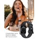 thumbnail image 4 of Compatible con correas de Apple Watch de 38/40/41 mm, correa deportiva con patrón de diente de león grabado de repuesto para iWatch Series 8/7/SE/6/5/4/3/2/1, negro y blanco, 4 of 4