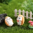 thumbnail image 3 of 6 piezas mini figuras de animales de erizo, adornos para pasteles de juguete, figuras de erizo en miniatura, paisaje de musgo de jardín de hadas, adorno artesanal para terrario, decoración para p, 3 of 5
