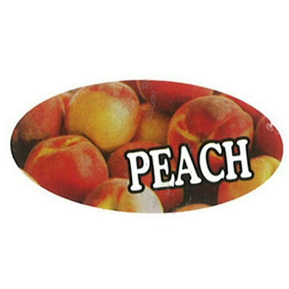 Specialty Printing Oval Peach Flavor Label, 1.96" x 31/32" | 1000/Roll