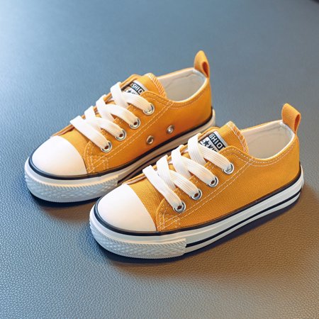 

Kids Walking Shoes Boys and Girls Low Top Canvas Slip On Sneakers