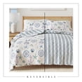 thumbnail image 4 of Coastal Quilt Set - Lightweight, Soft, All-Season - 2-Piece Reversible Bedding Set (Twin / Twin XL, Nautical Motif), 4 of 6