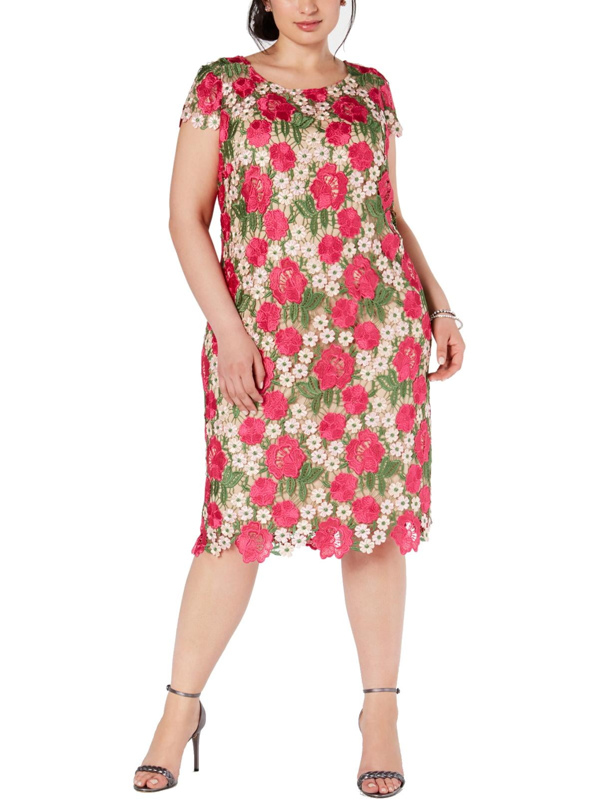 xscape floral ruffled gown