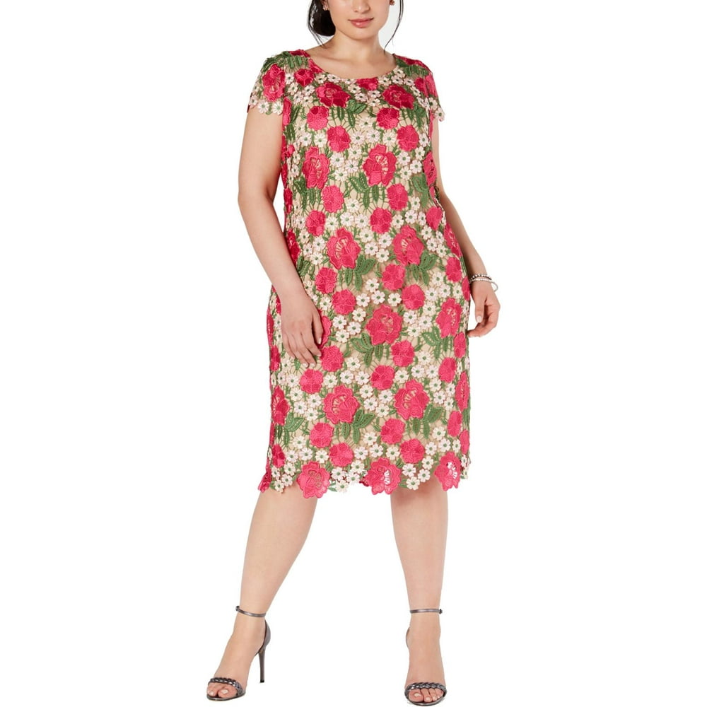 xscape floral ruffled gown