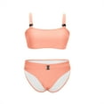 thumbnail image 4 of fheaev Bikini Swimsuits for women Bikini Sets Color Block Two Piece Spaghetti Strap Bathing Suit Tight Fitting Sports Surfing Swimsuit Split Set Bikini Swimwear, 4 of 9