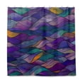 thumbnail image 2 of Yayeee Shower Curtain with Hooks 72"x72" Waterproof Fabric Bathroom Hanging Decor, Purple Waves Pattern, 2 of 5