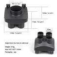 thumbnail image 2 of 75mm Exhaust Pipe Connector Cover Fit Auto Air Parking Heater Truck Boat Car Heater AirVent Cover 1 Hole to 4 Holes,1 * Air outlet vent cover,Black, 2 of 8