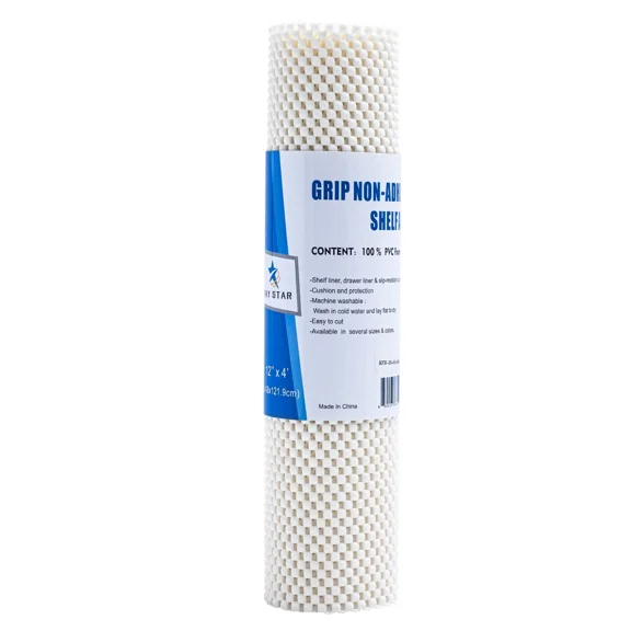 Ray Star 12*48 Inch Wire Shelf Liner For Kitchen Cabinets Beige Non-Adhesive