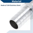 thumbnail image 5 of Unique Bargains Hose Barb Fittings Coupler Air Fitting for Air Water Oil Gas Fuel Stainless Steel 1.0" OD 1" BSPT 2 Pcs Silver Tone, 5 of 6