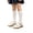 a-27Beige10, variant on FINALGANG Kids Girls Adjustable Pearl Strap Front Bow Mary Jane Shoes Flat Block Heel Soft Insole Daily Dress Shoes Cute Shoes 8-9 Years