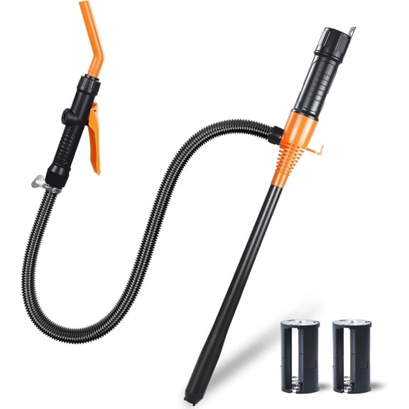 Portable Battery Transfer Pump - 2.4 GPM Flow with 47" Hose for Garage, Workshop, Outdoor & Camping, Multi-Use for Water, Oil, Gas