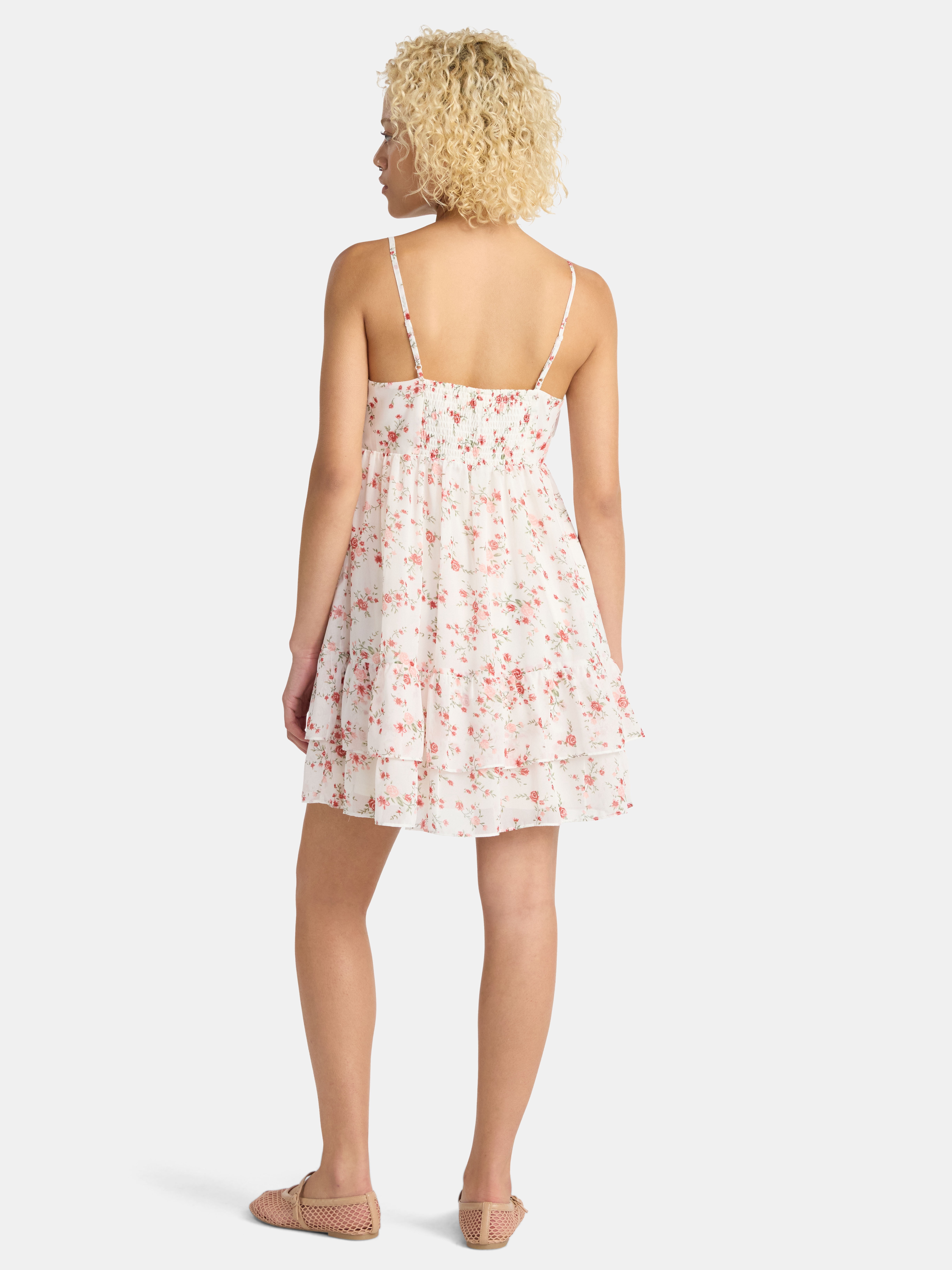 No Boundaries Ruffle Tier Mini Dress, Women's