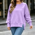 thumbnail image 4 of MexChoioe Womens Sweatshirt Crew Neck Long Sleeve Loose Casual Daily Sweatshirts for Womens, 4 of 6