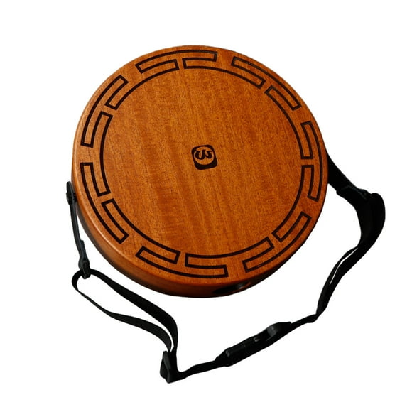 Instrument de Percussion, Réglable et Portable Tambour à Main Percussion Tambour en Bois 2 Tons Cajon Tambour à Main en Bois Tambour à Main Plate 2 Tons Percussion à Main Plate avec Tambour 2 Tons Siuke Buzhi Plat