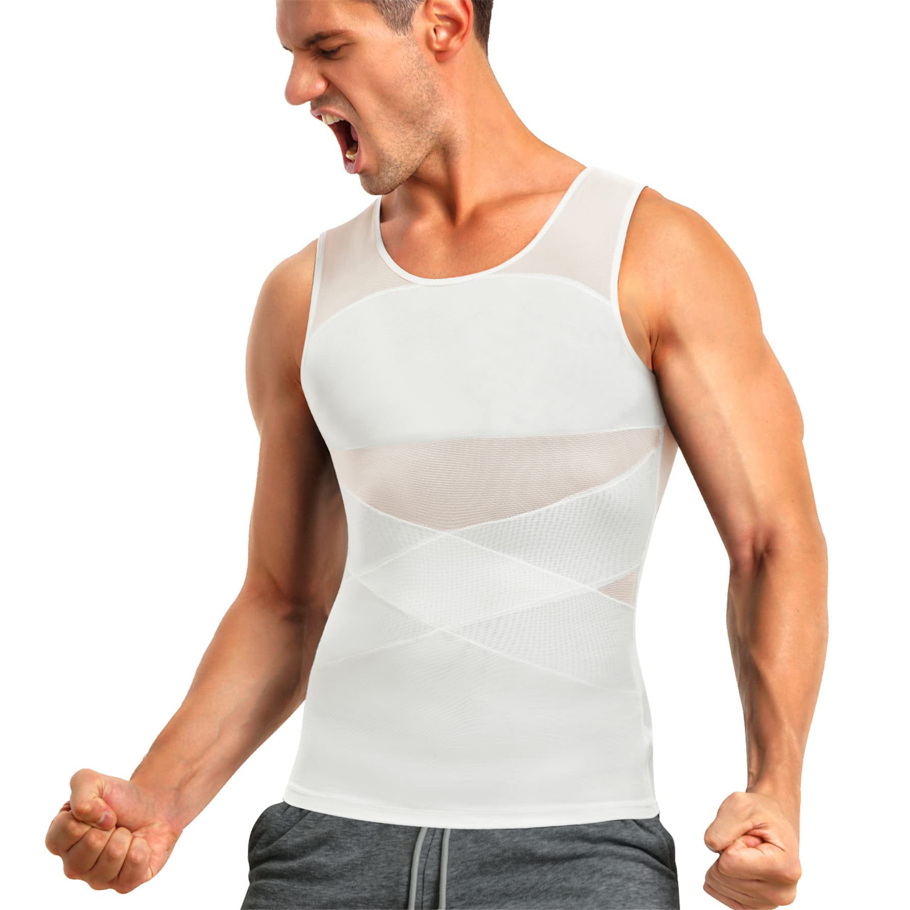 T-shirt de Compression pour Homme Gilet Minceur Body Shaper Sous