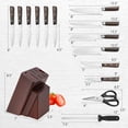 thumbnail image 3 of Canddidliike 15 Pieces Stainless Steel Knife Block Set with Ergonomic Handle, Stamped Stainless Steel Knife Block Set, High-Carbon Stainless Steel Kitchen Knife Set with Ergonomic Handles, 3 of 9