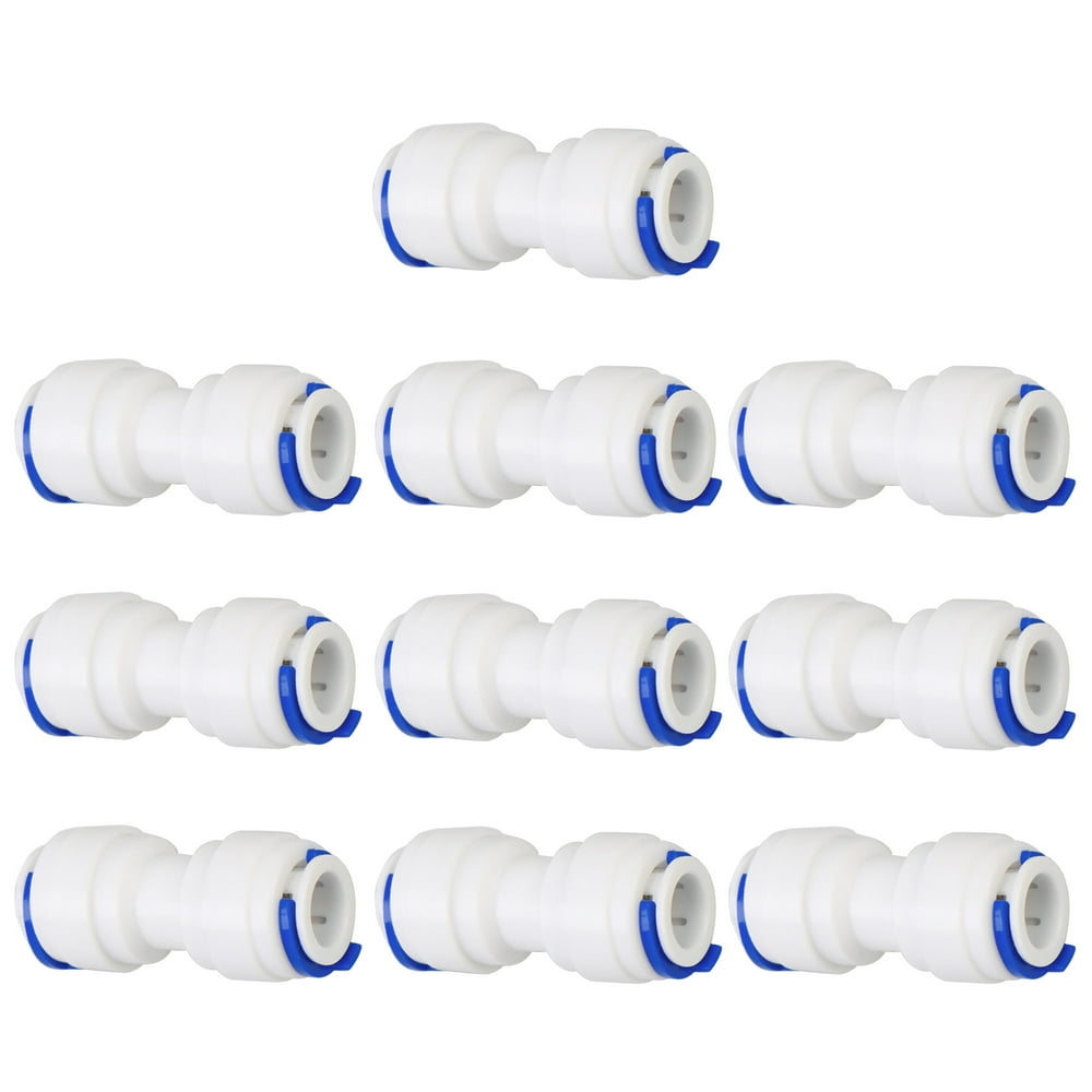 10pcs 3/8 Inch Tube OD Straight Water Purifier Tube Connector Filter
