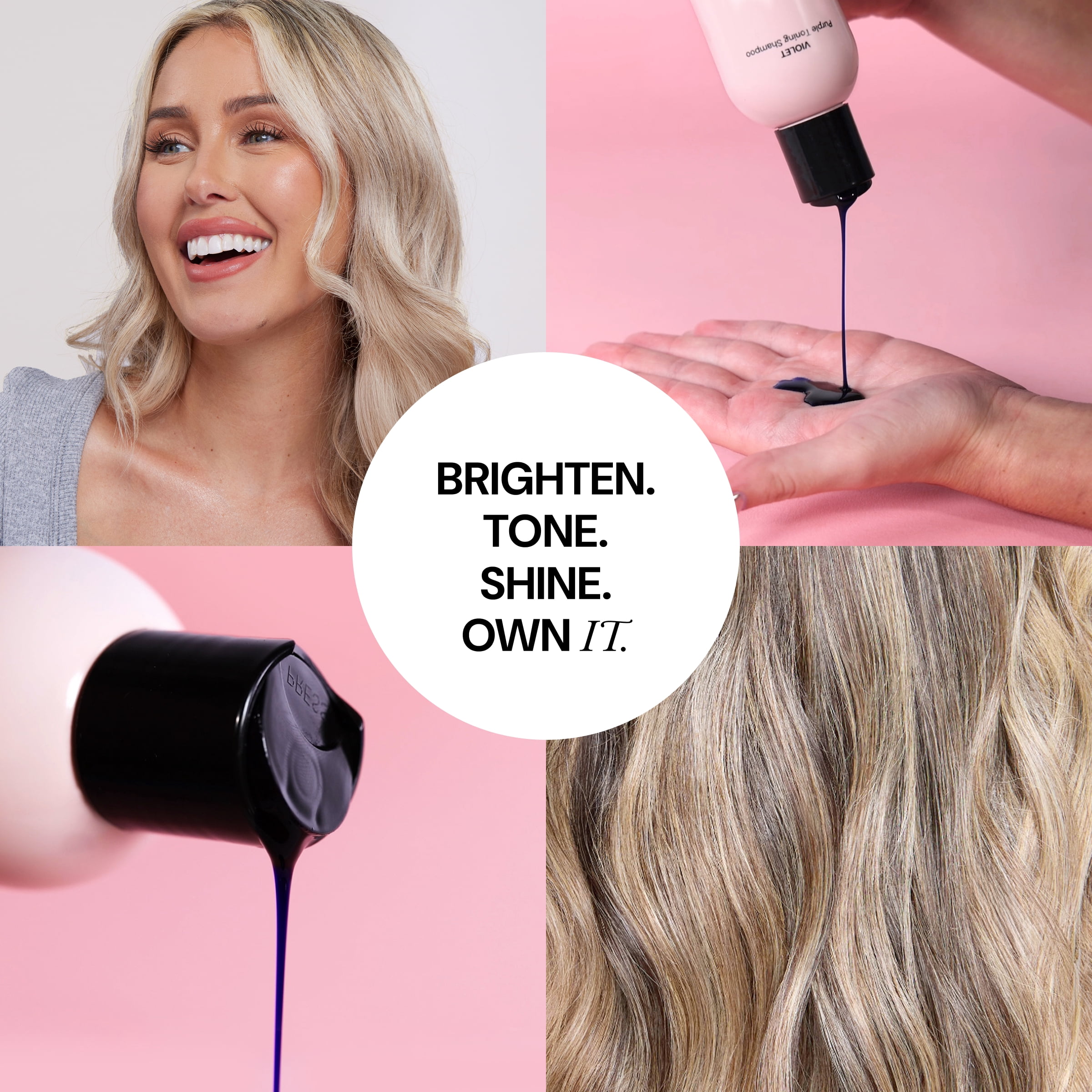 L'ange Hair Violet Purple Toning Shampoo | Tone Corrector for All Hair | UV Protection | Removes Brassy Tones