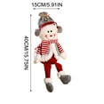 thumbnail image 3 of Fabric Snowman Santa Claus and Reindeer Doll Set Christmas Decorations for Home - Soft Plush Holiday Character Dolls for Window Displays, Mantel Decor, Festive Winter Decor, 3 of 5