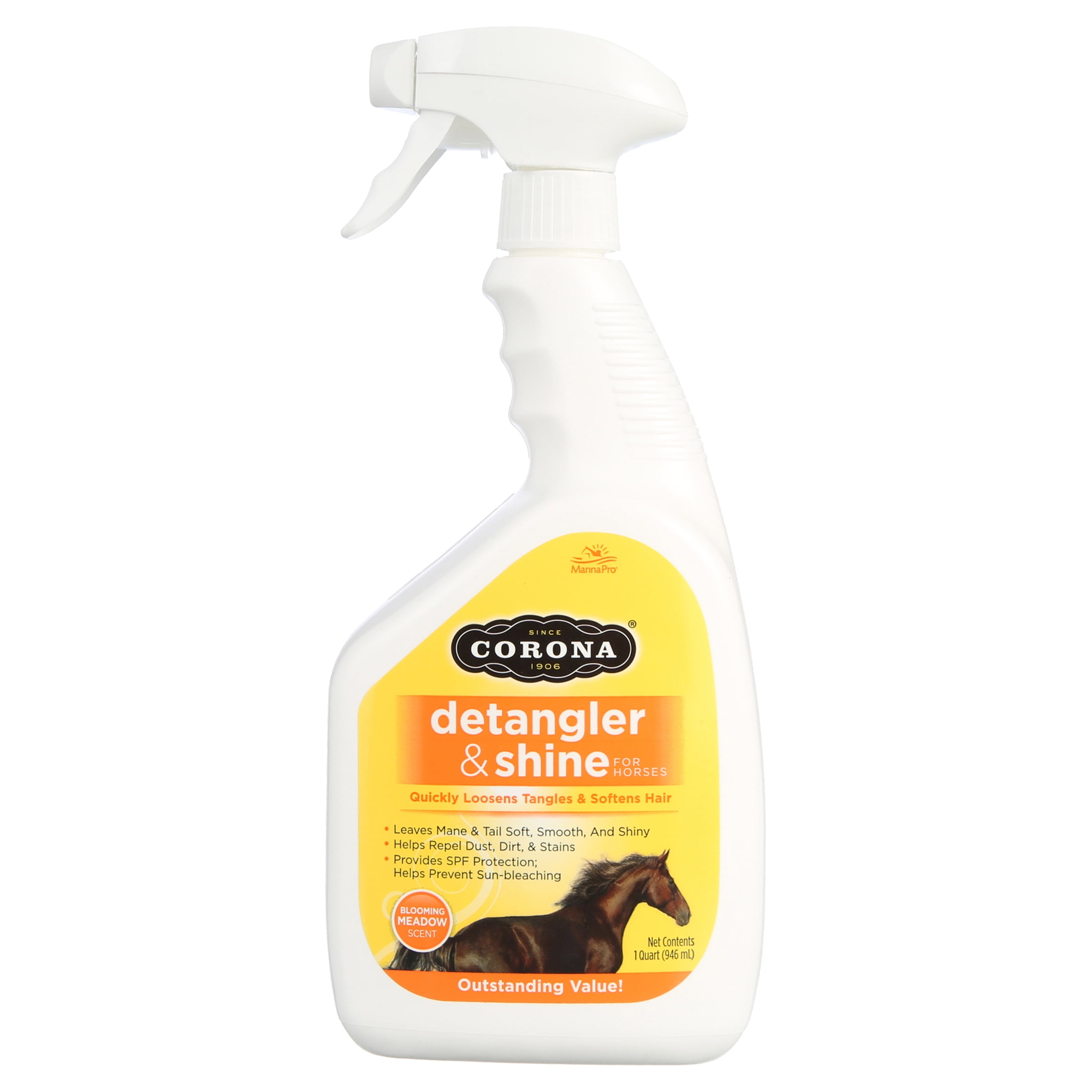 Manna Pro Corona Horse Detangler & Shine Spray, 32 oz.