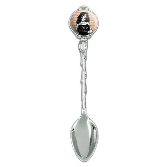 Hot Mess Woman Mug Shot Novelty Collectible Demitasse Tea Coffee Spoon