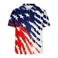 thumbnail image 2 of WAENQINLA 4th of July USA Golf Shirts for Men Short Sleeve Patriotic Graphic T Shirts Big and Tall American Flag Button Collar T Shirt, 2 of 5
