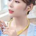thumbnail image 7 of Wireless Earbuds Bluetooth 5.4 Headphones Ear Buds with Mic & LED Power Display IPX7 Waterproof Mini Earbud Stereo Sound Ultra-Light Earphones for Phone Sports Exercise Running Working Gym - Yellow, 7 of 7