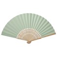 thumbnail image 2 of Folding Paper Fan, Various Colors Chinese Folding Bamboo Ribs Fan DIY Blank Paper Fan Wedding Shower Party Decor, 2 of 8
