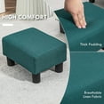 thumbnail image 3 of HOMCOM 16" Cube Modern Linen Fabric Pouf Footrest Ottoman - Green, 3 of 9