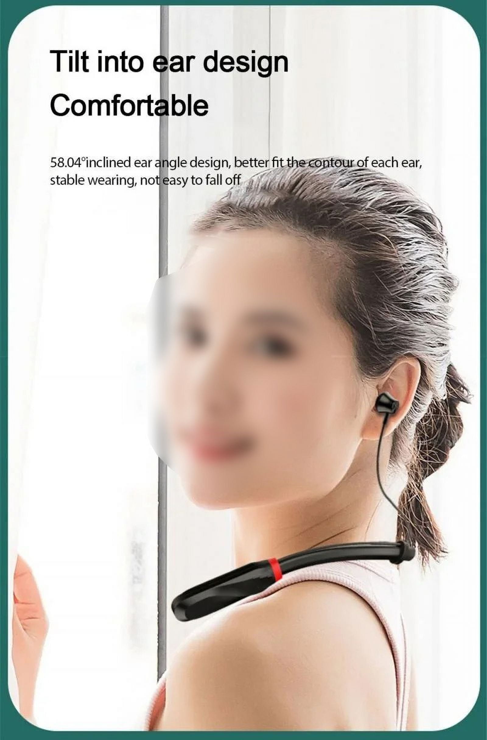 I35 Wireless Bluetooth-Compatible Headphones, 200 Hours Playtime, Skin-Friendly, Magnetic Suction, IPX5 Waterproof, BT 5.1 Technology Link Scope 33ft, Stereo Earbuds And Built-In Microphone, Black