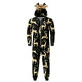 thumbnail image 1 of Gureui Family Matching Parent-child Christmas Pajamas Sleepwear, Cartoon Elk/Snowman Print Long-Sleeve Zipper Hood One-Piece Jumpsuit for Father/Mother/Children/Infants, 1 of 6