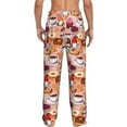 thumbnail image 3 of Picia Gnomes With Coffee Mens Soft Woven Cotton Elastic Waistband Sleep Pajama Pant Lounge Sleep Pant With Pockets And Drawstring-XX-Large, 3 of 9