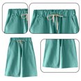 thumbnail image 3 of Pantalones cortos casuales de verano para mujer, pantalones cortos deportivos para gimnasio, pantalones cortos sueltos para senderismo, correr, pantalones cortos con bolsillos, 3 of 5