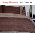 thumbnail image 2 of Essentially Home Living Moray Chocolate Quilt Cover Set Double, 2 of 5