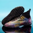 thumbnail image 5 of Zapatos De fútbol De tobillo alto para Hombre, zapatillas De deporte con tacos, Tenis De fútbol para adultos, FG/TF, césped al aire libre, 5 of 5