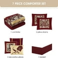 thumbnail image 7 of Lanco Black and Red Comforter Set Queen Size , 7 Piece Jacquard Soft Bedding Set , All Season, 7 of 7