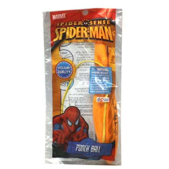 14in Spider-Man Spider Sense Inflatable Balloon Punch Ball -Yellow Color