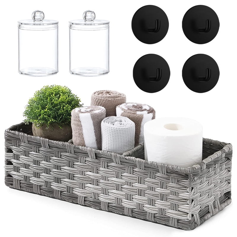 7 Pack Bathroom Decor Box Toilet Tank Basket Woven Tissue Holder Box