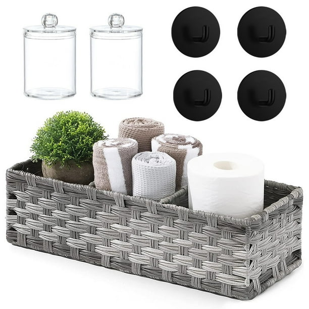 7 Pack Bathroom Decor Box Toilet Tank Basket Woven Tissue Holder Box