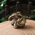 thumbnail image 4 of unbranded Figurilla De Elefante En Latón Dorado Con Detallado Para Sofisticada, 4 of 6