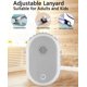 thumbnail image 4 of Ventilador portátil para colgar en el cuello, ventilador personal portátil, funciona con pilas, USB, recargable, 3 velocidades, mini aire acondicionado portátil, refrigeración (blanco), 4 of 5