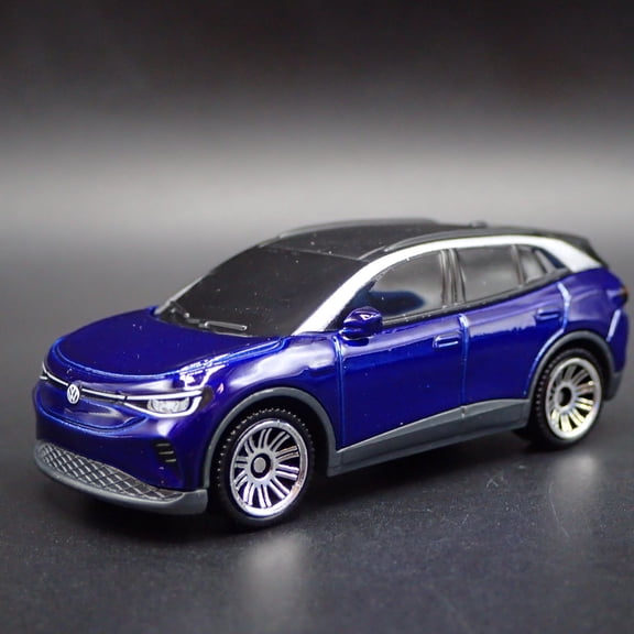 Open Box 2020-2025 VW VOLKSWAGEN ID 4 ID4 ELECTRIC CAR BLUE 1:64 SCALE DIECAST MODEL CAR