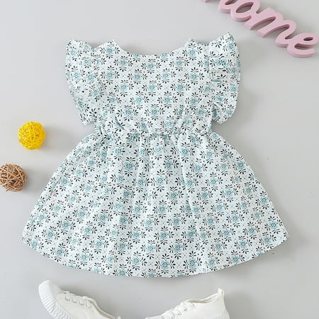 

dmqupv 4T Dresses For Girls Girls Dress Long Sleeve A Line Twirly Skater Loose Casual Party Dresses with Pocket Green 18-24 Months